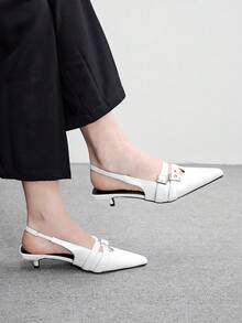 CUCCOO BIZCHIC Women Heeled Sandals - White - View 5