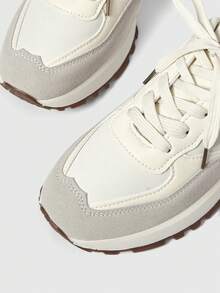 ROMWE Street Life Giày thể thao đế dày cổ điển 2025 Giày thể thao đế dày thường ngày cho nữ, Mùa thu/Xuân - Xám - Xem 4