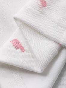 DAZY 3件套甜美碎花全印花开衫、吊带背心和裤子女士睡衣套装 - 白色 - 查看 10