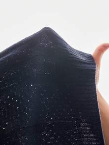 Manfinity CityGents Men's Summer Vacation Embroidered Detail Short Sleeve Knit Top - Navy Blue - View 7