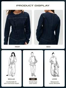 Nöista Áo khoác denim tối màu với khuy thắt nút lấy cảm hứng từ phương Đông và đường may ôm sát. Một lớp áo khoác thanh lịch cho mùa thu và mùa đông, kết hợp giữa kiểu dáng cổ điển với các chi tiết độc đáo, tạo nên phong cách đa năng cho kỳ nghỉ. - Màu xanh hải quân - Xem 13