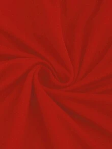 Sweetra Women's Casual Draped Neck Bodysuit - Red - View 5