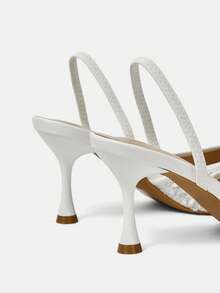 CUCCOO HITCHD Women's Fashionable Elegant Party Sequin Pointed Toe High Heels Elegant Shoes Wedding Shoes Summer Shoes Bride Shoes - White - View 10