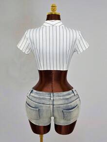 Mistrie Women's Fashion Sexy Pleated Design Sleeveless Tie-Dye Blouse - Multicolor - View 2