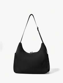 Viva Strut Women's Large Capacity Casual Commuter Shoulder Bag, Versatile - Black - View 4