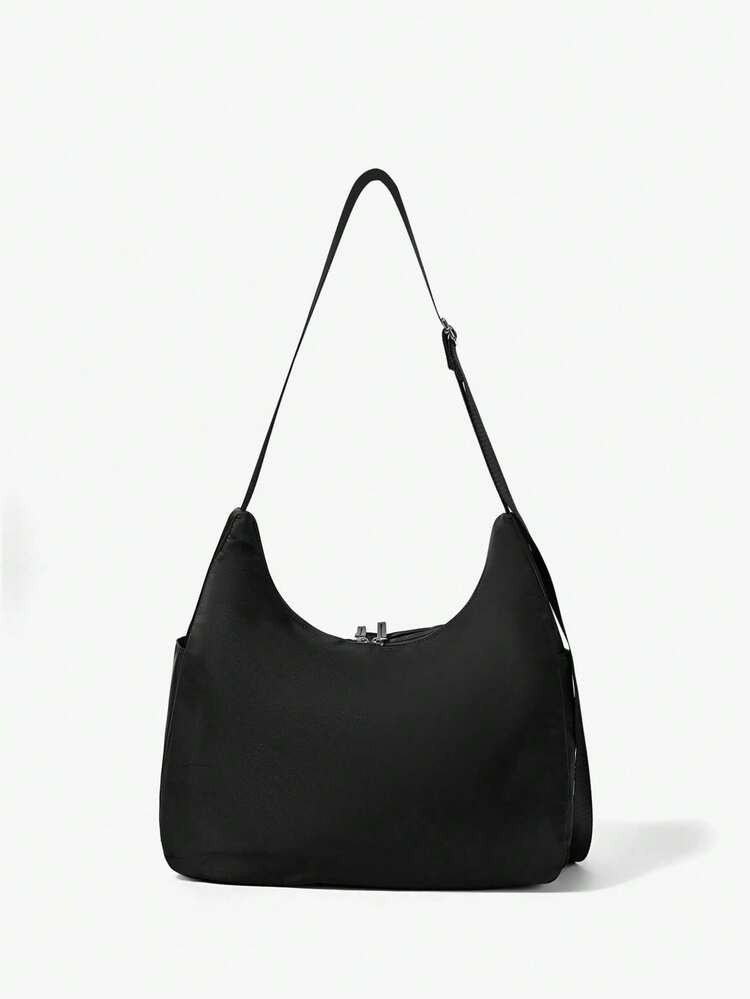 Viva Strut Women's Large Capacity Casual Commuter Shoulder Bag, Versatile - Black - View 4