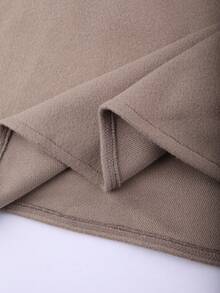 Franclia Bộ váy sơ mi công sở thường ngày thoải mái dành cho nữ cỡ lớn, kiểu dáng mới mùa xuân hè, phối cùng thắt lưng và áo gile dệt kim, chất liệu len, vạt váy bất đối xứng, bộ trang phục thanh lịch cho công sở và tiệc trà chiều. - Nhiều màu - Xem 8