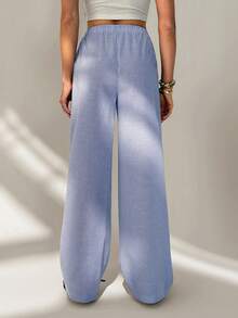 SHEIN Tall Blue And White Striped Casual Lounge Pants, Perfect For Spring And Summer Wear. - Blue and White - View 2
