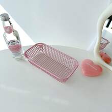 Joivida 1 Giỏ để bàn mini kiểu INS, Giỏ đựng đồ nghệ thuật bằng sắt màu Dopamine, Hộp đựng trang sức & Vật trang trí chụp ảnh - Nhiều màu - Xem 12