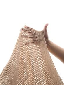 RONVEXI 男士夏季休闲度假纯色V领开襟针织毛衣背心 - 杏色 - 查看 7