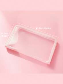Zazumi 1PC Cute Strawberry Angel Wings Design Clear Zipper Pouch Waterproof Durable Fabric Storage Bag For Postcards Diary Small Items Home Office Organization Budget Planner - Multicolor - View 10