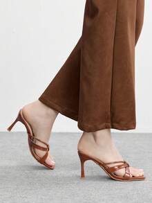 CUCCOO BIZCHIC Đơn giản và thanh lịch, thời trang và đa năng, dép cao gót nữ công sở thoải mái. - màu nâu - Xem 5