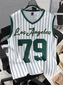 Manfinity Joysei 男士数码印花休闲无袖背心，时尚百搭 - 彩色 - 查看 1