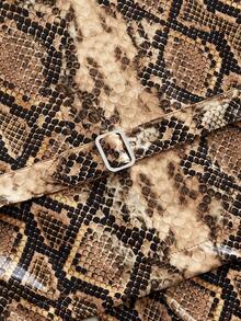 ROMWE MEN Street Life Men's Snake Skin Pattern Shiny Buckle Design Loose Fit Tank Top - Pale Yellow - View 10