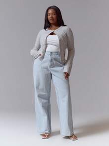 MUSERA Knitted Button Through Long Sleeve Top Winter NewYear Cute Sexy Going Out Evening Party Accented - Grey - View 3