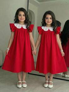 SHEIN رمضان جمبسوت أنيقة ذات كتف غير متماثل مع زخرفة زهرية ثلاثية الأبعاد للفتيات المراهقات، باللون الأسود، للربيع/الصيف - الأسود - مشاهدة 3