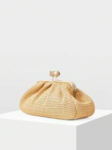 MOTF PREMIUM WOMEN'S FASHION PARTY & HOLIDAY PLEATED CLUTCH BAG - Coffee - View 3