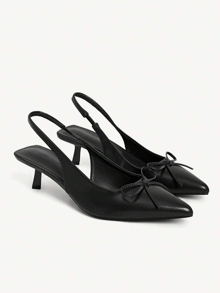 CUCCOO CHICEST Pointed Toe Stiletto Heel Bow Tie Burgundy Women's High Heel Pumps, Elegant Vintage Style For Formal Occasions For Christmas Wedding Shoes Summer Shoes Bride Shoes