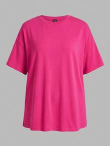 Modmama Áo thun dài tay bầu dáng rộng thoải mái, nhiều màu - Màu Hồng Tươi - Xem 6