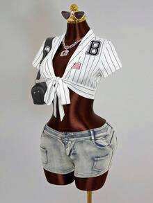 Mistrie Women's Fashion Sexy Pleated Design Sleeveless Tie-Dye Blouse - Multicolor - View 5