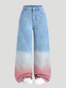 SHEIN MOD Women's Casual Everyday Regular Fit Jeans - Blue - View 1