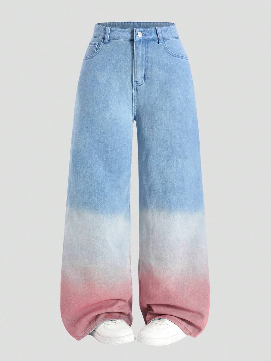 SHEIN MOD Women's Casual Everyday Regular Fit Jeans - Blue - View 1