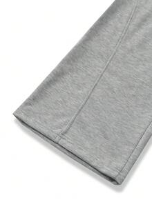 Manfinity Dauomo Men's Casual Sports Contrast Color Drawstring Waist Loose Pants - Light Grey - View 4