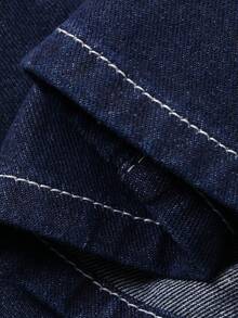 DAZY 女士牛仔吊带背心，韩版水洗休闲款 - 藍色 - 查看 7