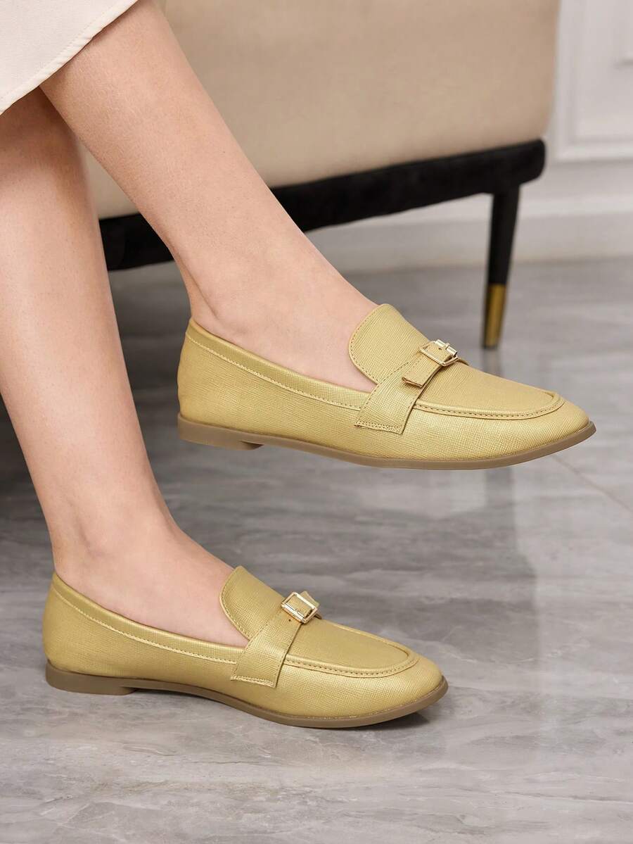 Sleekvia Zapatos planos para mujer - Amarillo - Ver 1