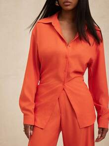 NYA SZN 配套衬衫和阔腿裤 - 紅色 - 查看 1