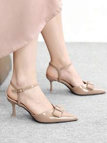 CUCCOO BIZCHIC 女士时尚搭扣细高跟鞋 - 杏色 - 查看 1