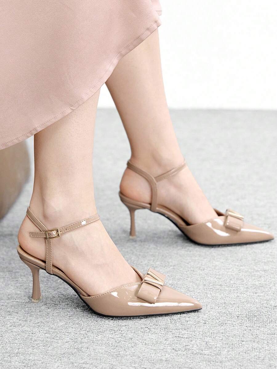 CUCCOO BIZCHIC 女士时尚搭扣细高跟鞋 - 杏色 - 查看 1