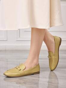 Sleekvia Zapatos planos para mujer - Amarillo - Ver 3