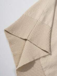 RONVEXI 男士撞色条纹图案短袖针织Polo衫夏季两件套 男士针织两件套 男士度假装 男士休闲短裤两件套 男士短款套装 - 杏色 - 查看 7