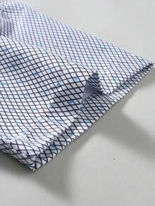 Manfinity Mode Bărbați cămașă cu mânecă scurtă, stil business, stil casual, stil business, topuri, stil lejer, stil Argyle, stil casual - Multicolor - Vizualizare 7