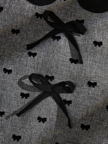 Đầm không tay cho bé gái với cổ nơ và thiết kế chữ A. - Nhiều màu - Xem 7