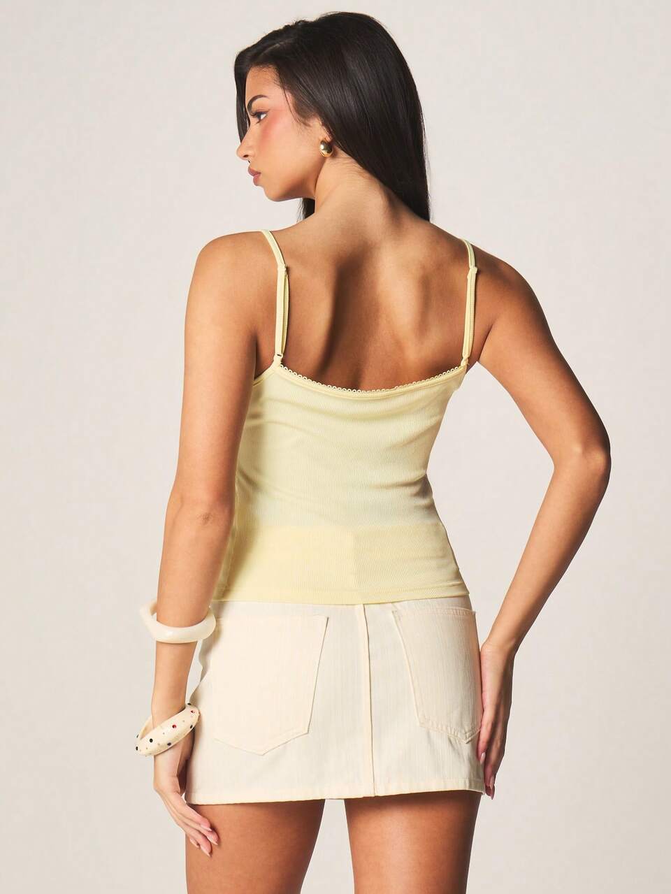 MISSGUIDED Pastel Denim Mini Skirt High Rise A-Line Vintage Wash Casual Summer Spring Button Front Pocket Detail Fashion Essential Women's Everyday