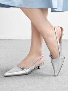 CUCCOO BIZCHIC Women Heeled Sandals - Silver - View 1