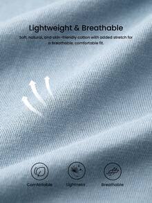 LUVLETTE Bộ đồ ngủ mùa xuân và hè mềm mại, 100% cotton nguyên chất, màu xanh da trời nhạt, kiểu dáng cơ bản, gồm áo dài tay cài cúc và quần, bộ đồ mặc nhà cho nam, quần có túi, đồ ngủ cotton. - Màu xanh nhạt - Xem 12