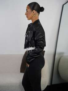 SAYEHFBABY Halloween Women Jackets - Black - View 5