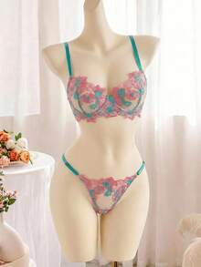Esselle 2pcs Women Multicolor Sexy Lingerie Set - Multicolor - View 6