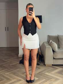 Bethéva Suit Vest Jacket - Black - View 5