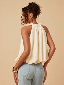 Travachic 女士优雅纯色3D立体花卉装饰吊带上衣，夏季度假休闲套装，适合夏季假期、春假、派对、海滩、春季、情人节、狂欢节等场合，优雅百搭，适合春夏季节、派对、夏季上衣、狂欢节服装、墨西哥风情波西米亚风女式上衣 - 杏色 - 查看 2