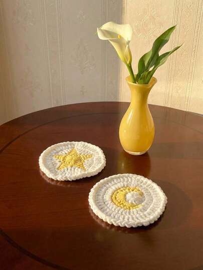 Cirelle 1/2/3PCS Starfish Coaster Handmade Creative Weaving Home Cup Mat Table Mat Simple Artistic Style