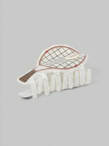 ROMWE Street Life Kẹp tóc vợt tennis giả dễ thương mới, kẹp tóc sống động, phụ kiện tóc cho phụ nữ, phong cách mùa hè, kẹp tóc thu đông cho trang phục đi nghỉ của phụ nữ - Nhiều màu - Xem 2