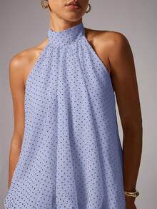 Avenya 波点无袖迷你连衣裙，喇叭裙 - 彩色 - 查看 2