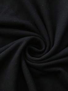 ROMWE MEN Goth Men's Street American Cross Rhinestone Distressed Hem Short Sleeve T-Shirt - Black - View 6