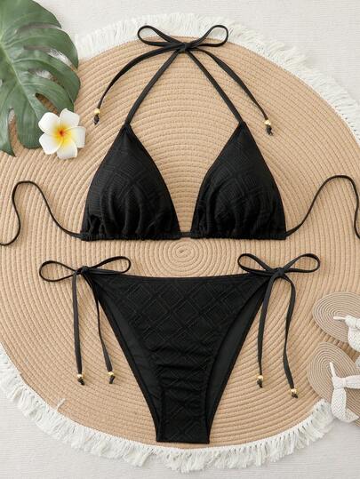 Swim Vcay Plus Size Women Sexy Triangle Cup Bikini Swimwear For Beach Vacation