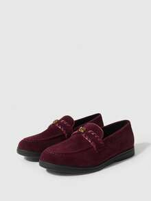 Sleekvia Casual Versatile Commuting Fringe Decor Flat Loafers - Red - View 9