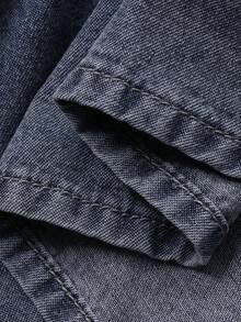 DAZY Đầm denim dây đeo xếp ly thanh lịch dành cho nữ, đầm hè chống nắng cho nữ - Rửa trung bình - Xem 9